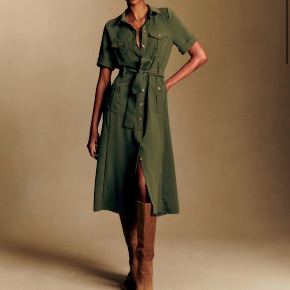 ISO🌿 Sezane Raquel Dress in green or dark blue.